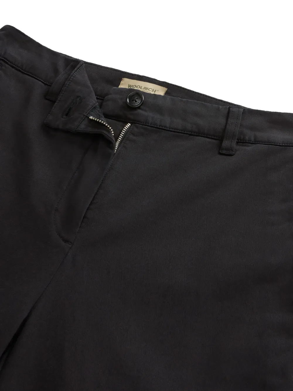 Woolrich Zip-fly Canvas Trousers In Brown