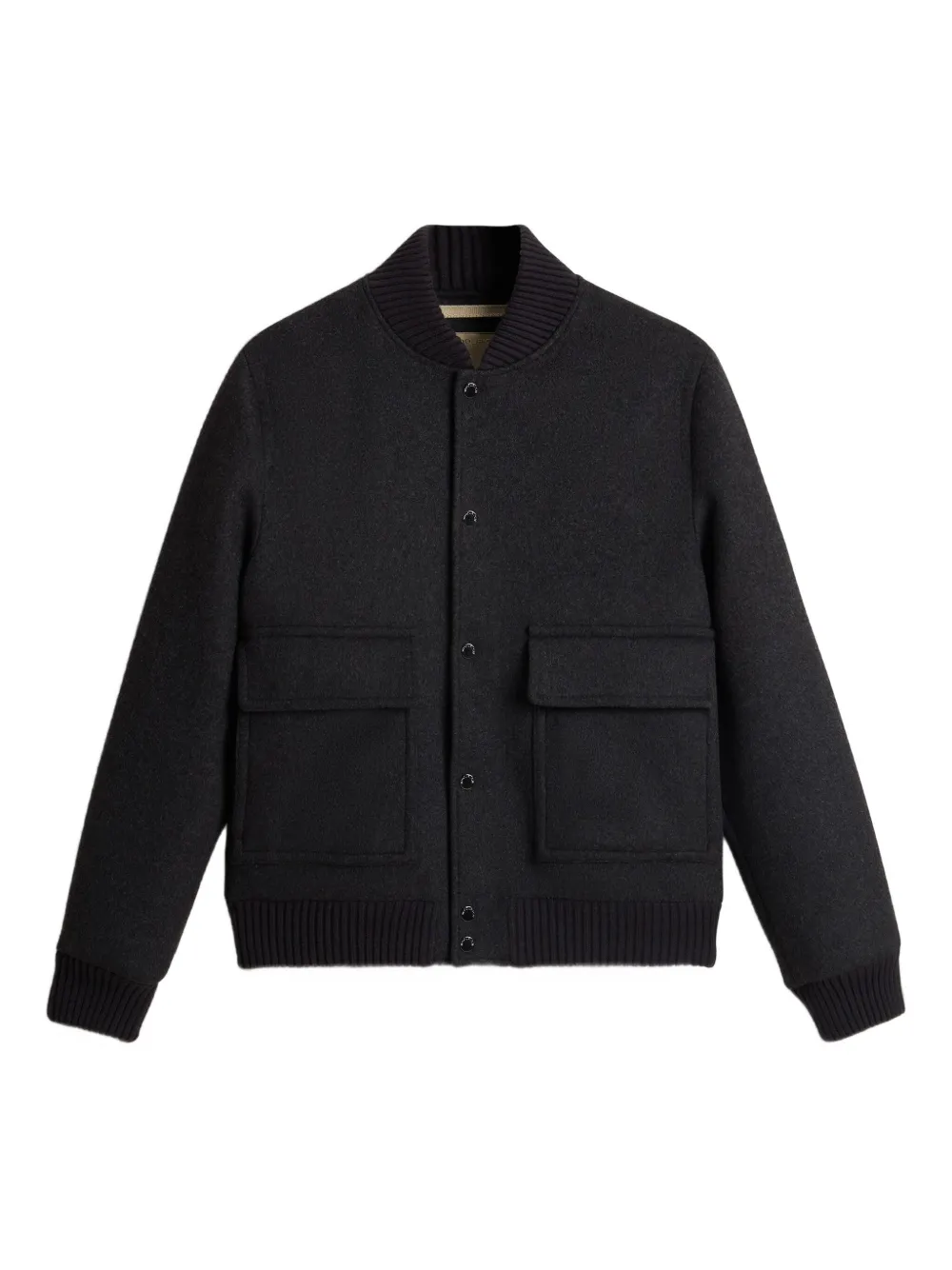Woolrich Wollen bomberjack met twill zak Grijs