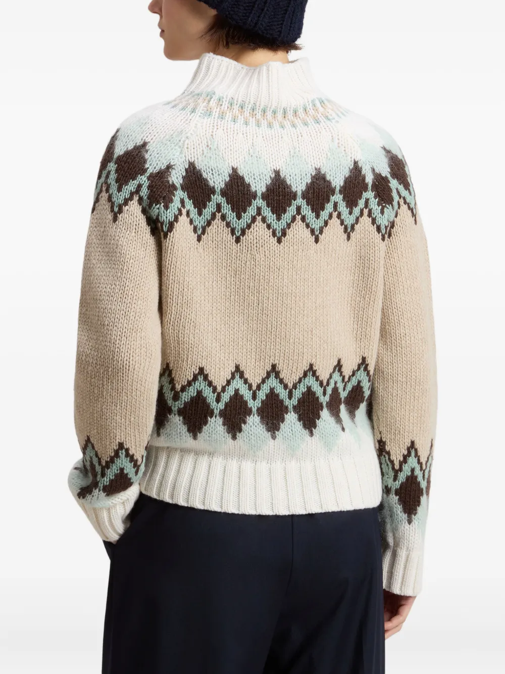 Woolrich Fair Isle Pattern Turtleneck Sweater In Neutral