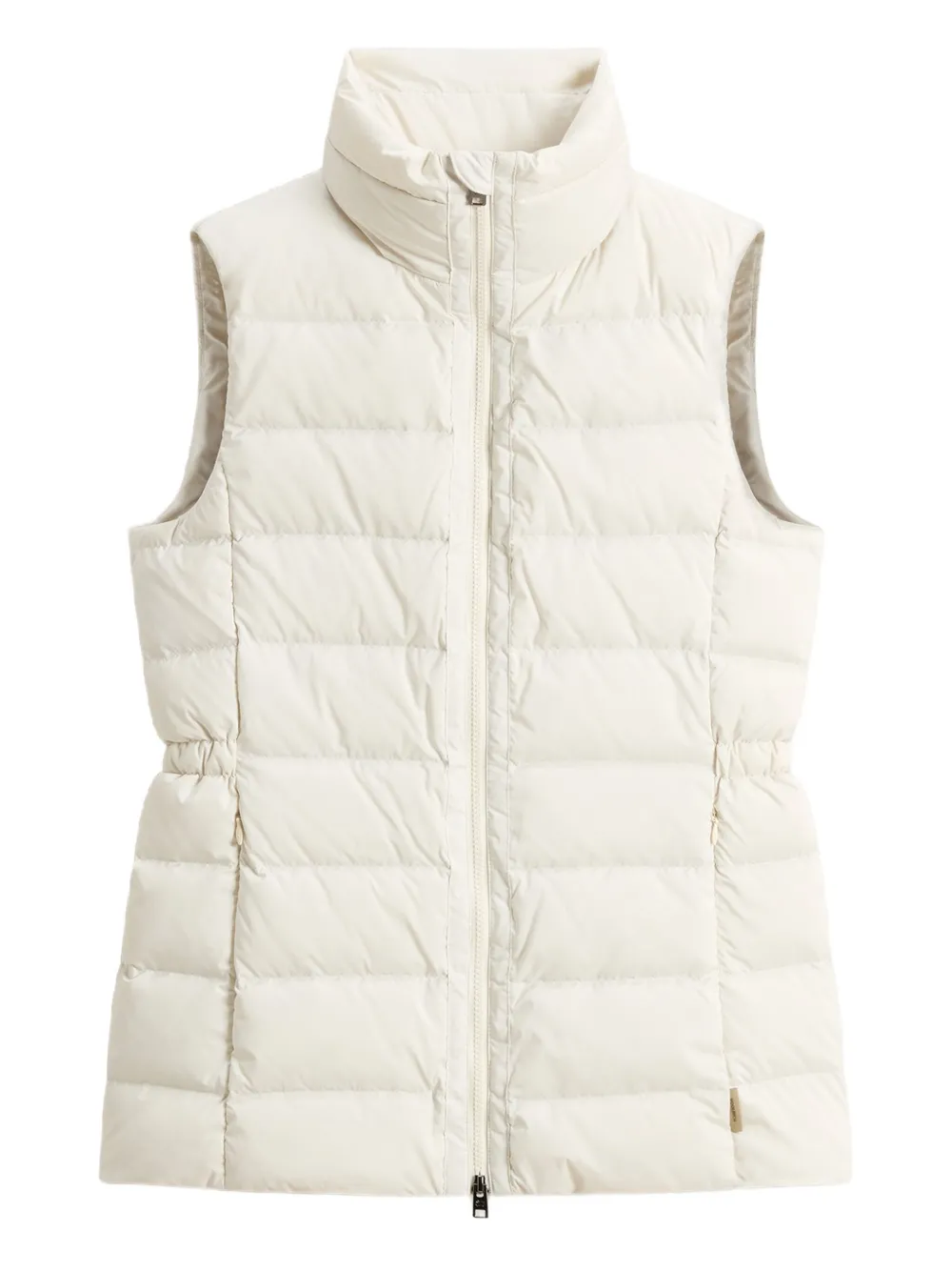 Woolrich Microfiber Padded Vest High Collar In White