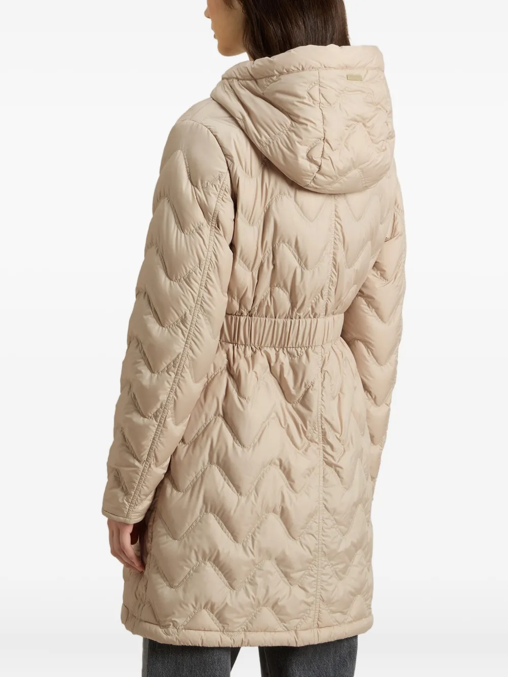 Woolrich Quilted Hooded Parka In Neutral