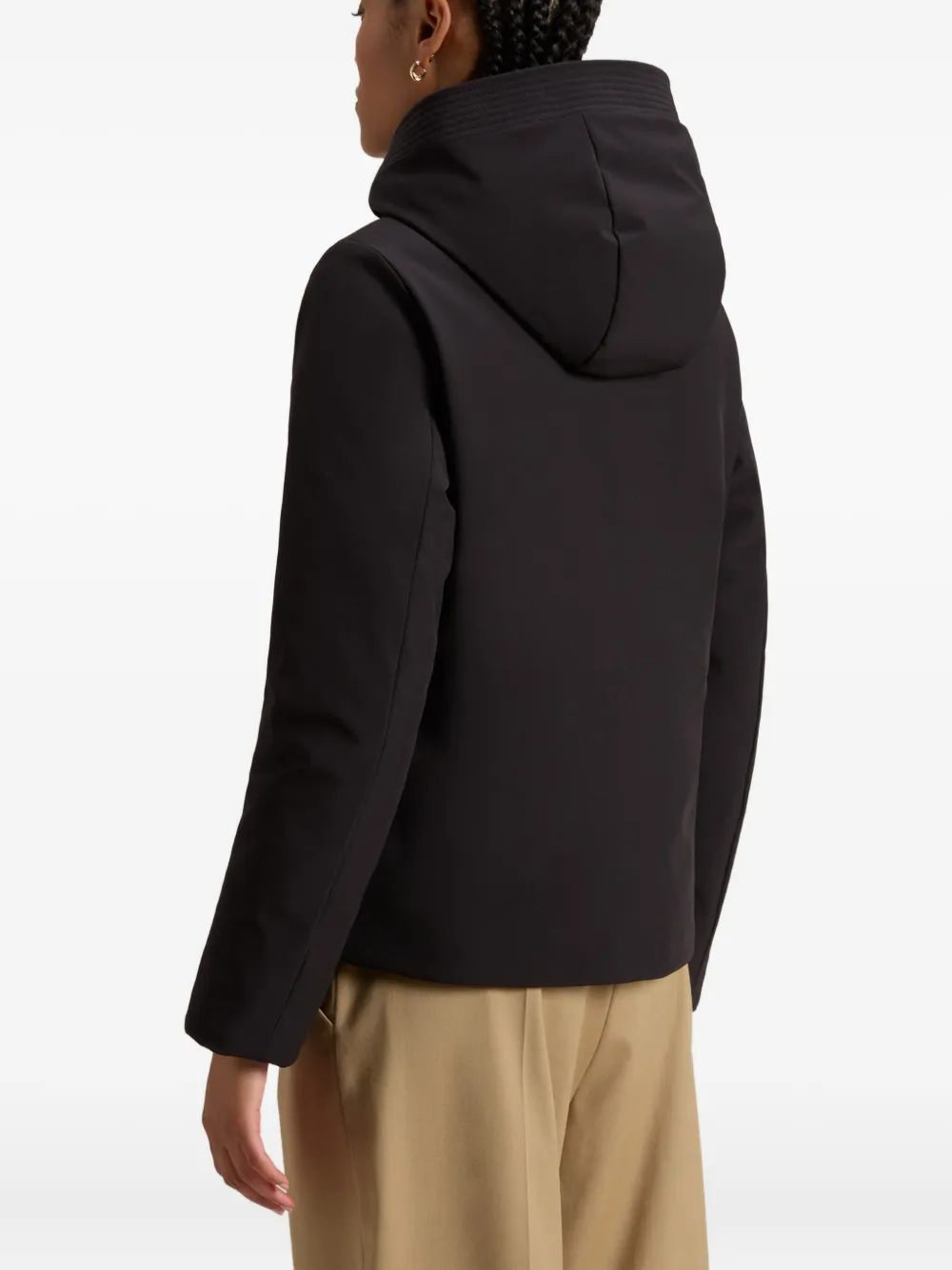 Woolrich Hooded Down Parka In Black