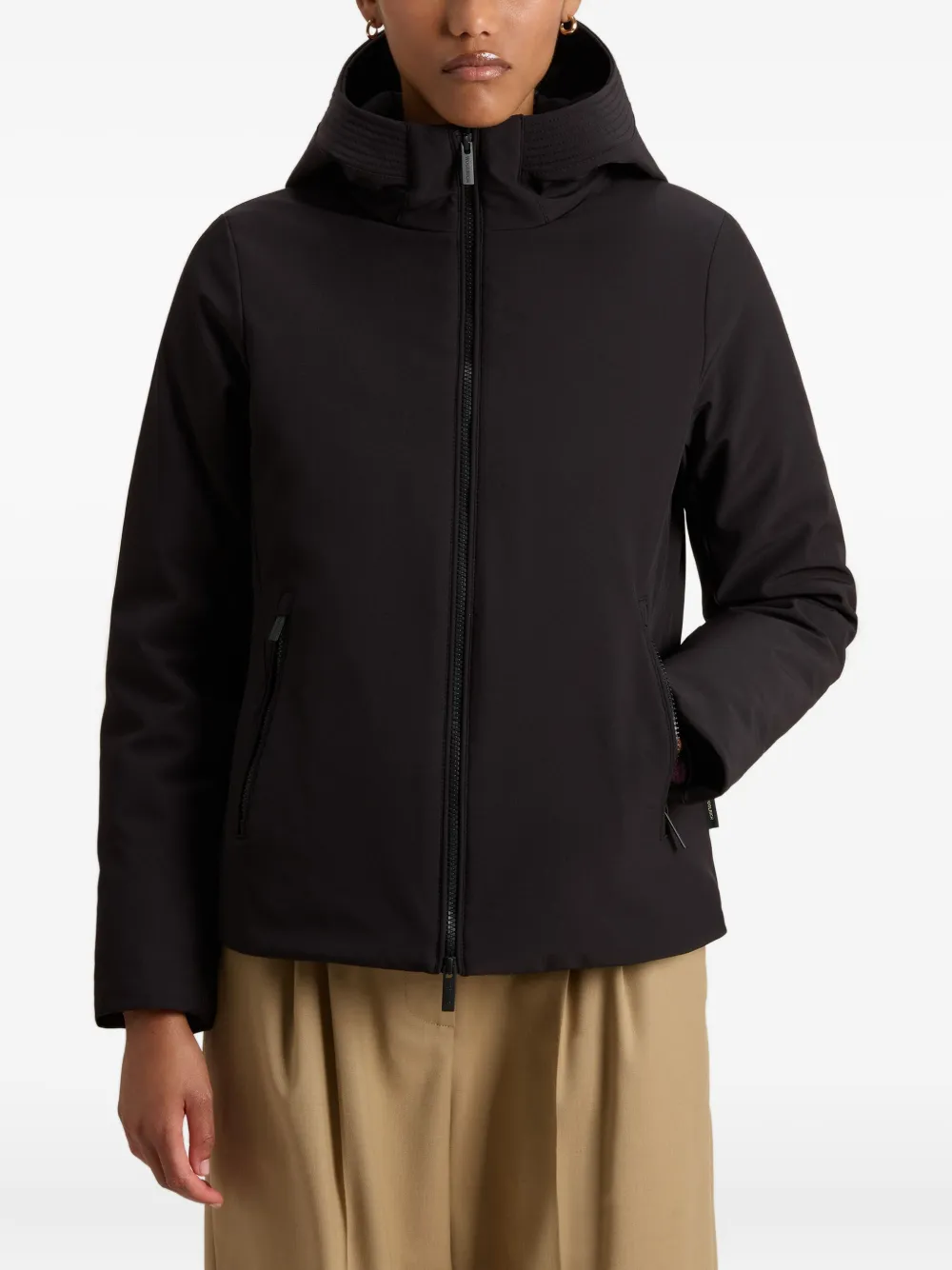 Woolrich Hooded Down Parka In Black