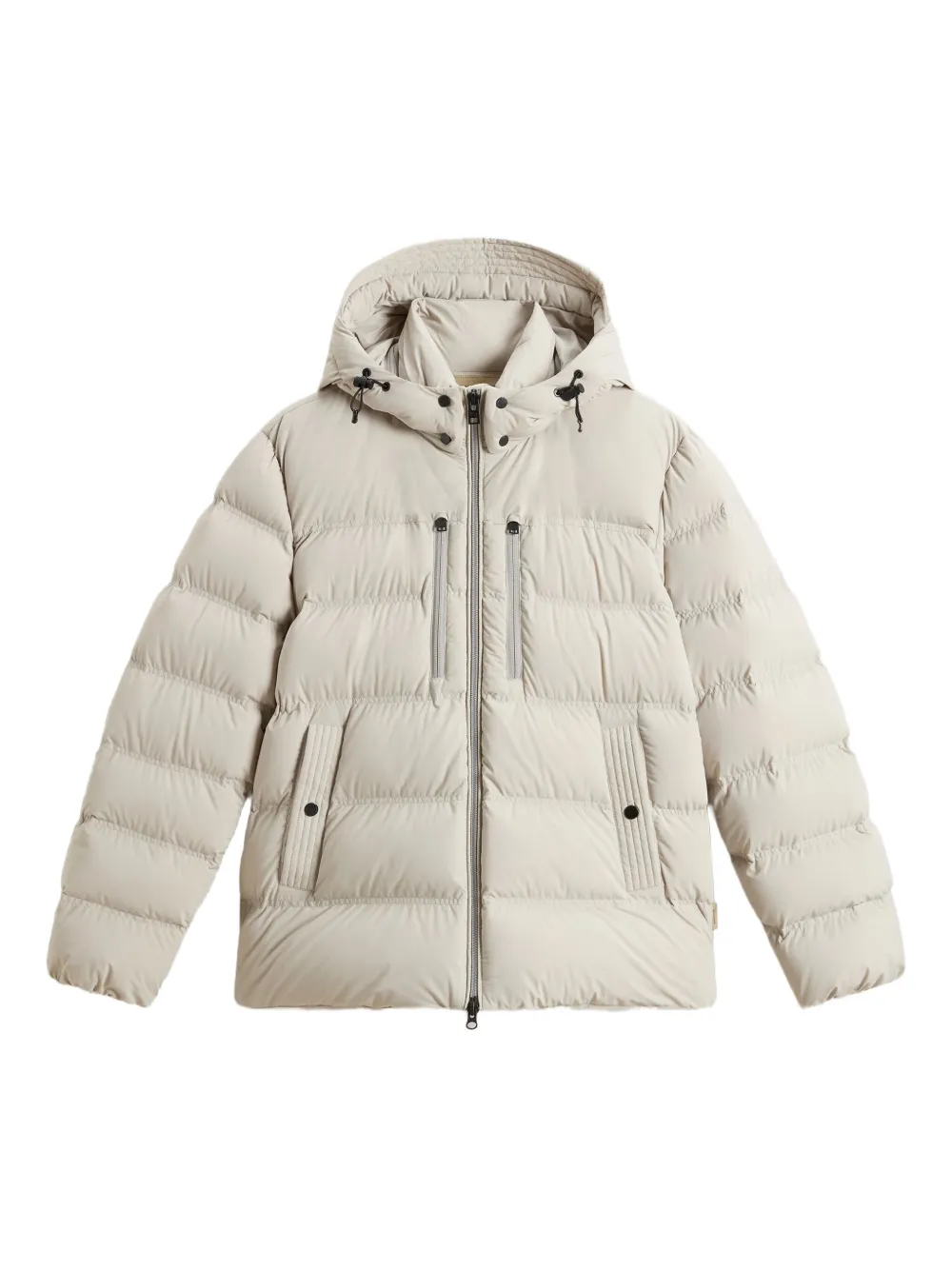 Woolrich hooded stretch puffer jacket | Grey | Image 1
