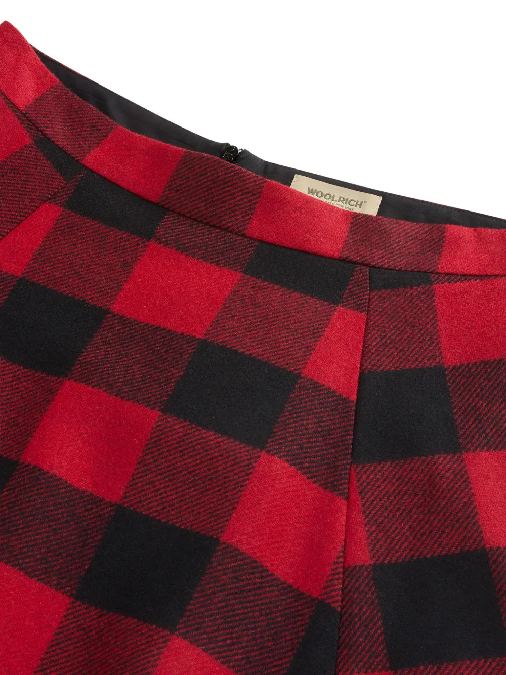 Woolrich Check Wool Skirt In Red