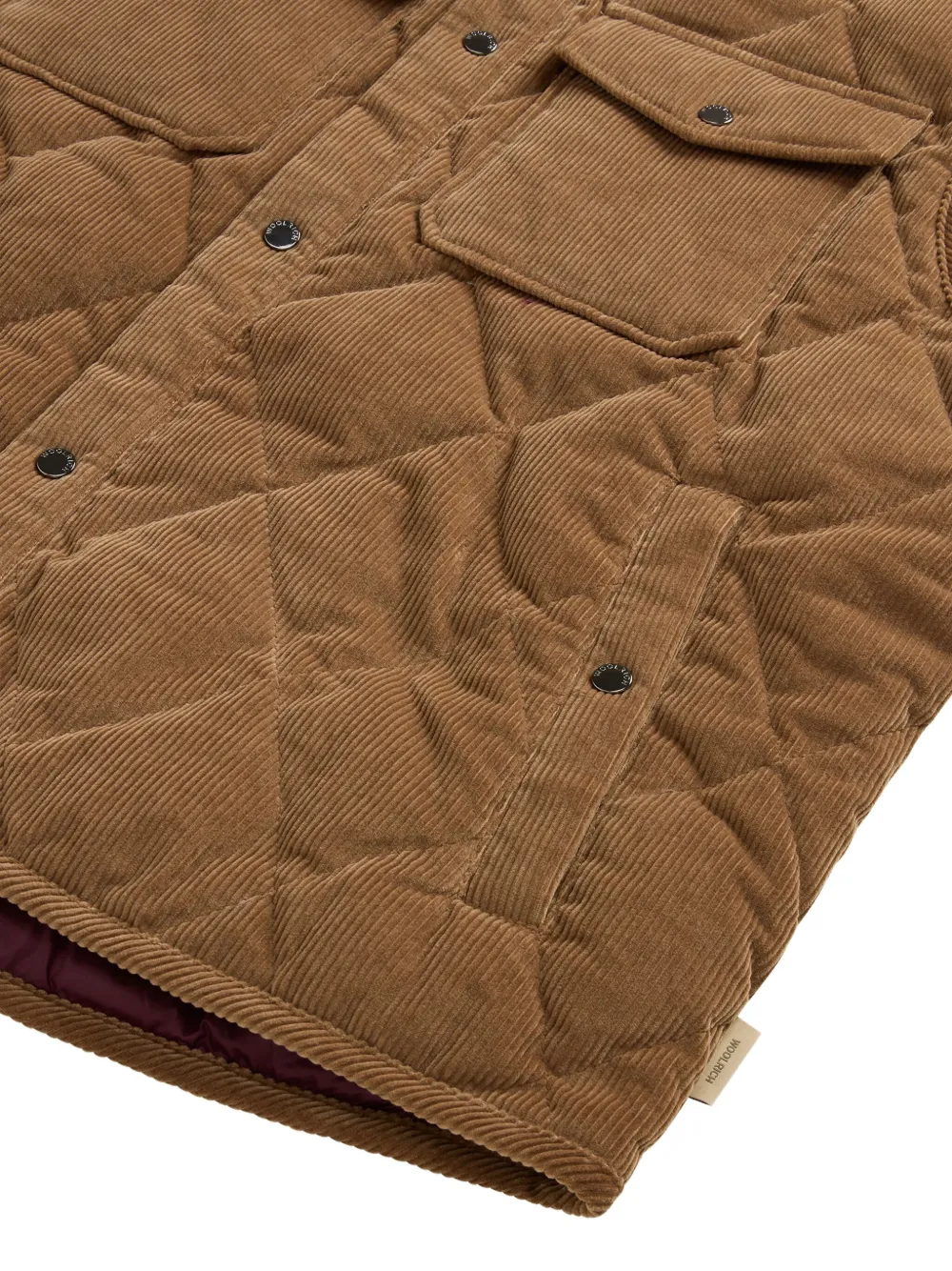 Woolrich Sleeveless Vest With Pockets In Brown