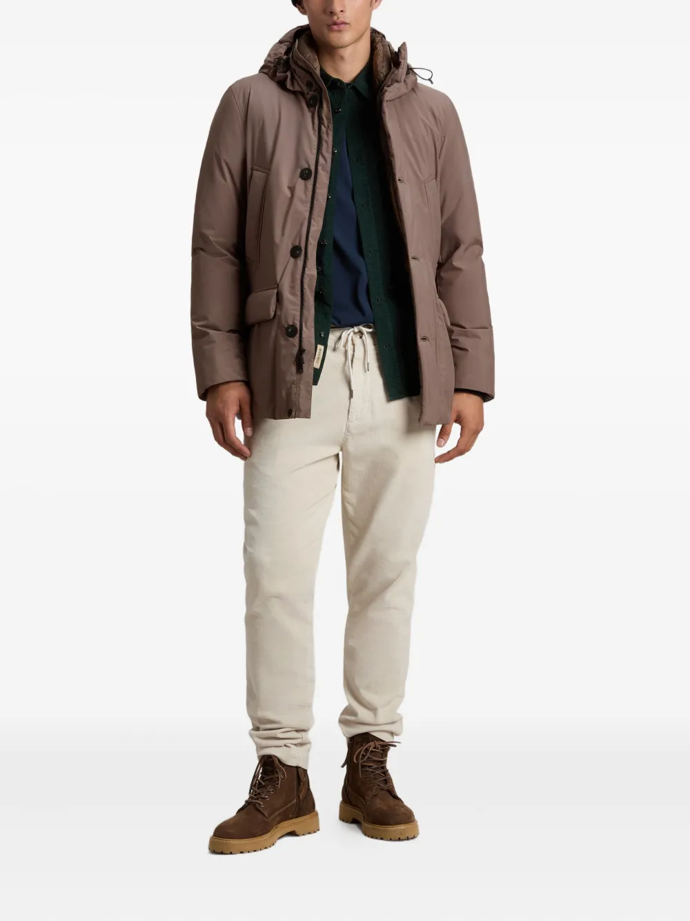 Woolrich hooded button-fastening jacket | Down Jackets | Image 2