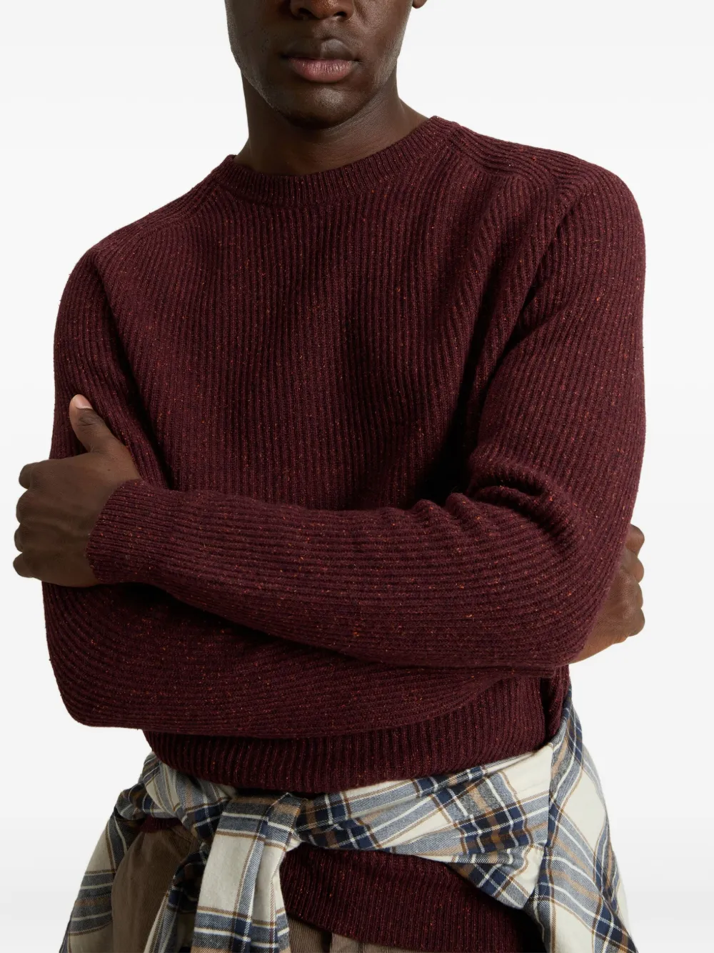 Woolrich Rib-knit Crew-neck Sweater In Red