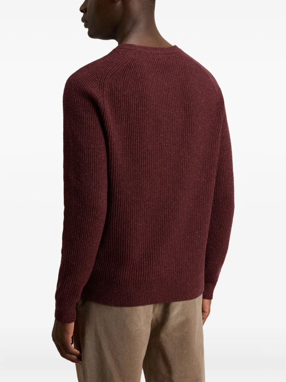 Woolrich Rib-knit Crew-neck Sweater In Red