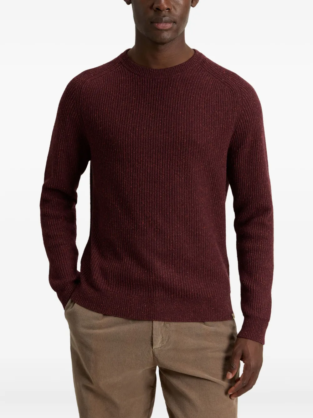 Woolrich Rib-knit Crew-neck Sweater In Red