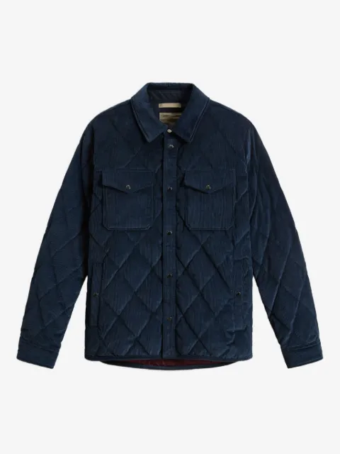 Woolrich quiltad skjortjacka med manchesterkrage