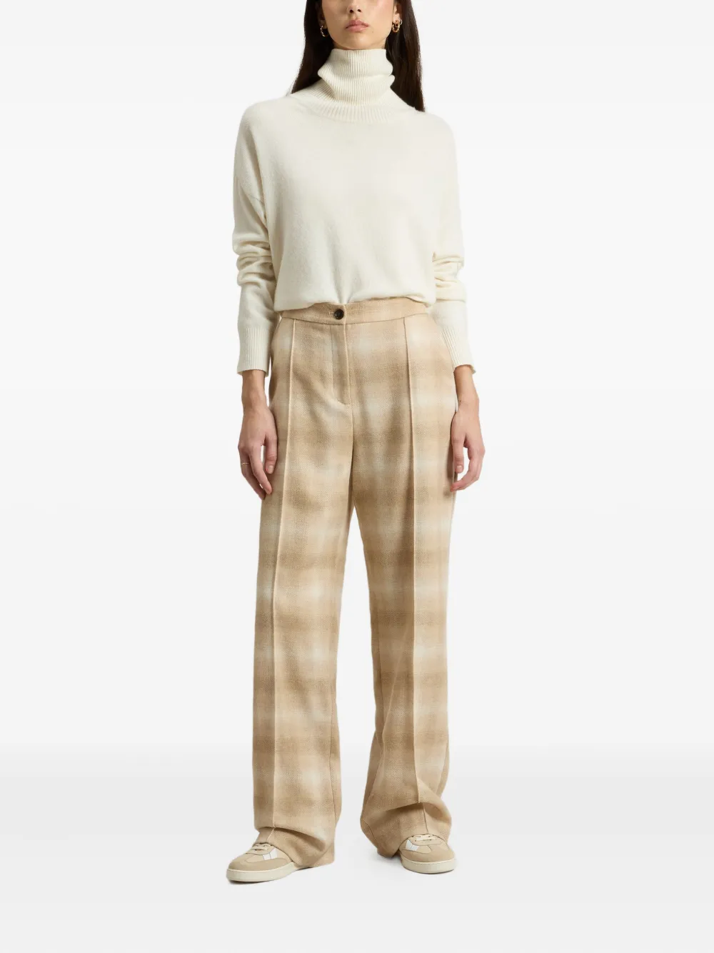 Woolrich Geruite broek - Beige
