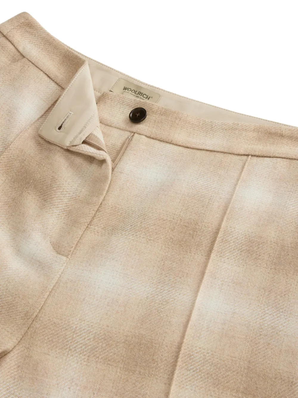 Woolrich Geruite broek Beige