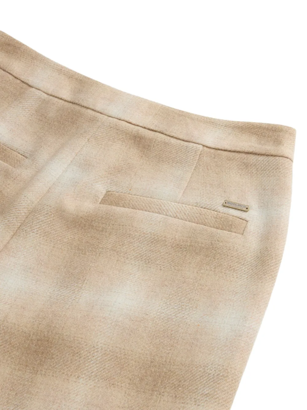 Woolrich Geruite broek Beige