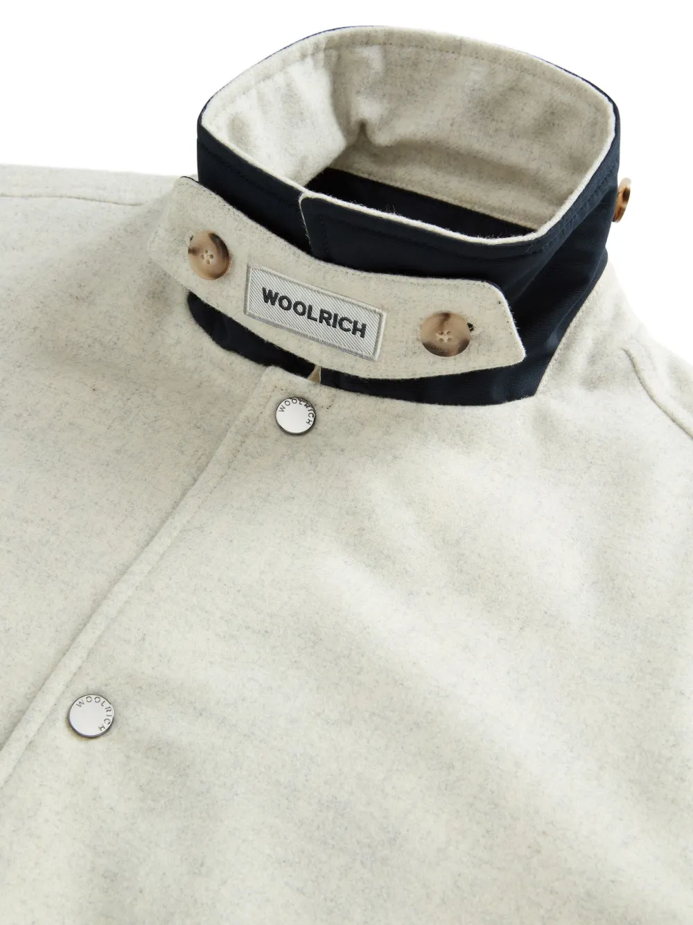 Woolrich Wollen shirtjack met knopen - Beige