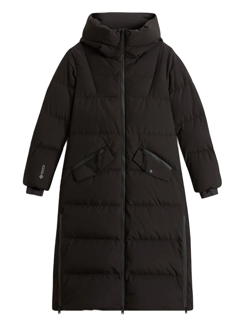 hooded quilted coat