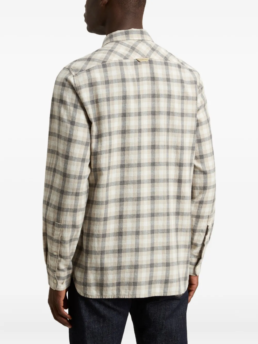 Woolrich Check-pattern Pocket Shirt In Neutral