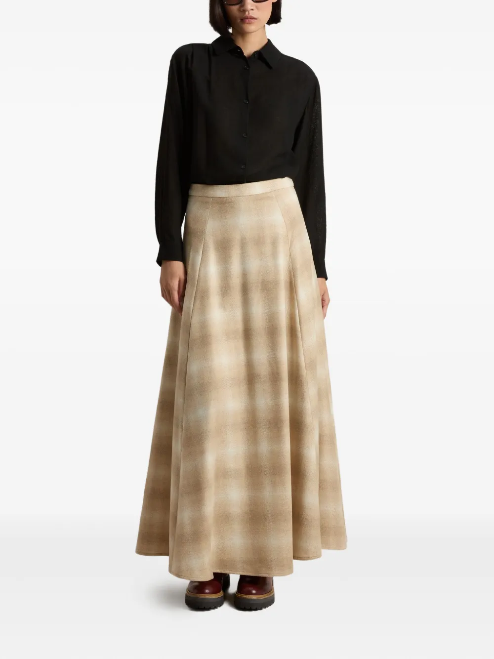 Woolrich Ombré plooirok - Beige