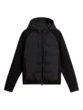 Woolrich quilted knitted-panel coat - Black