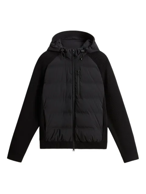 Woolrich quilted knitted-panel coat