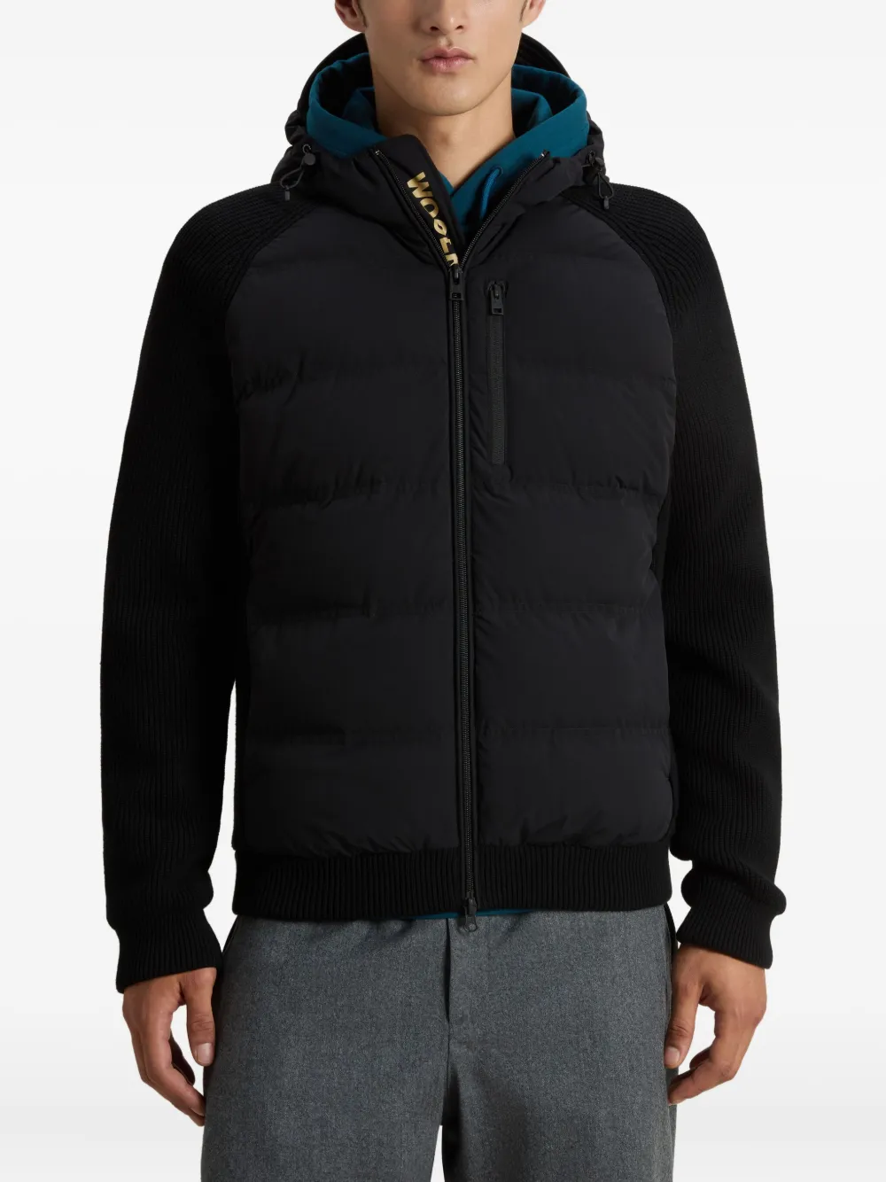 Woolrich Jas met gebreid vlak Zwart