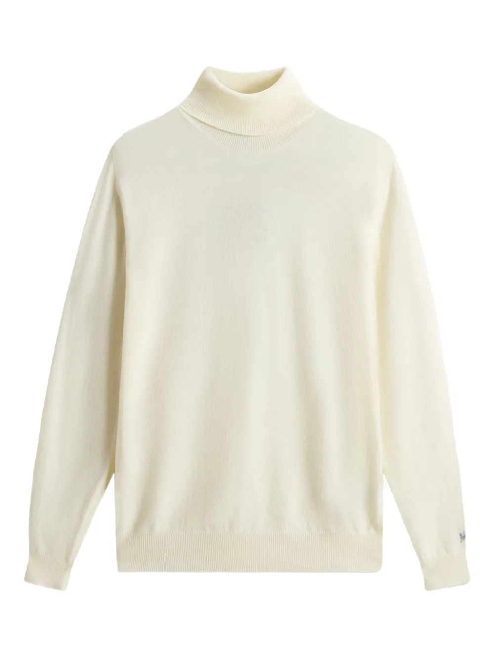 Woolrich Embroidered-logo Turtleneck Sweater In Neutral