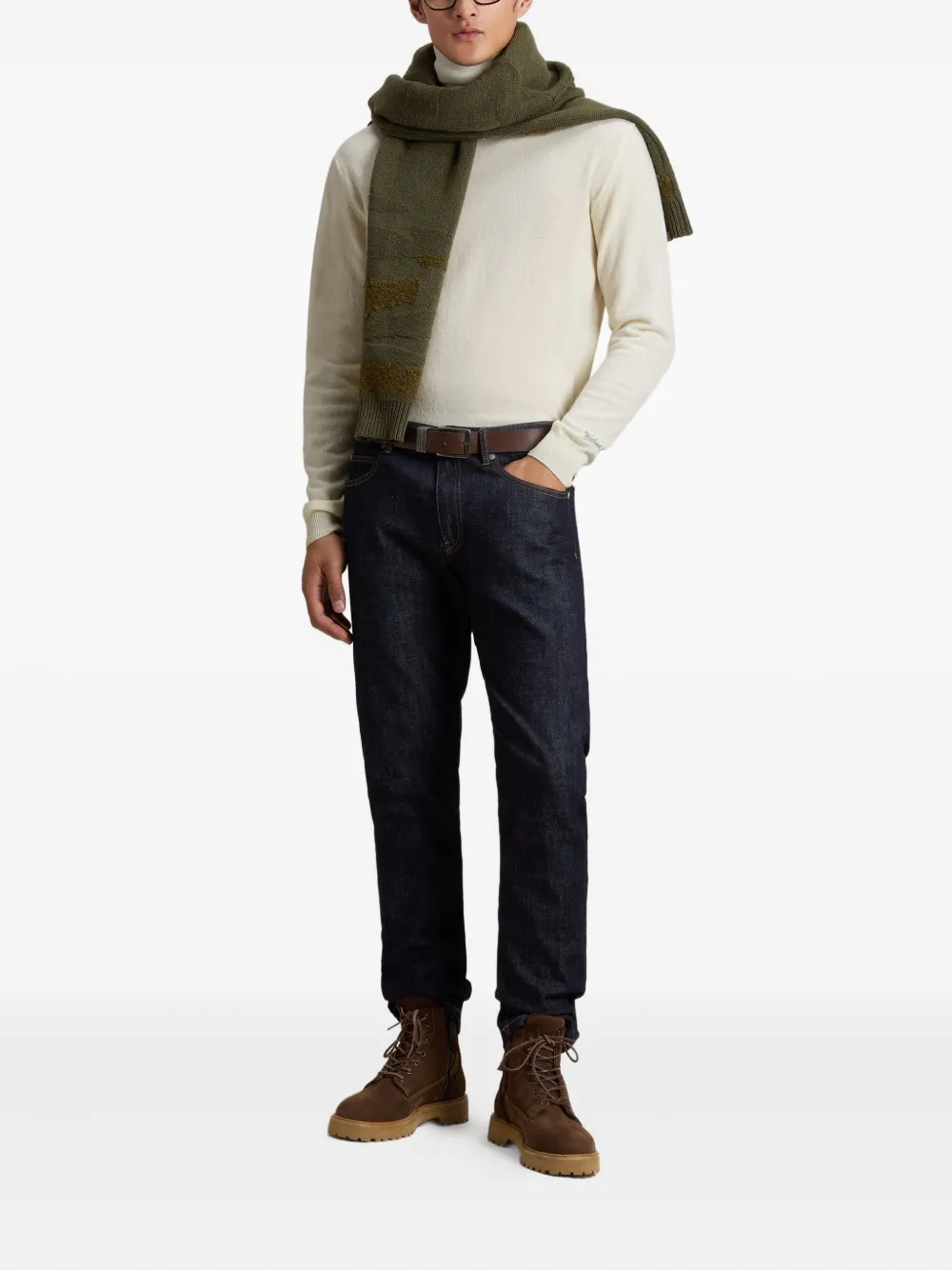 Woolrich Coltrui met geborduurd logo - Wit
