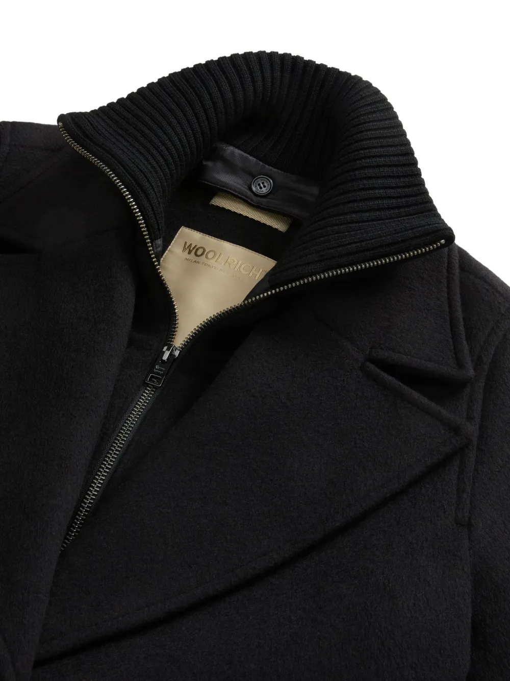 Woolrich Wool-blend Coat In Black