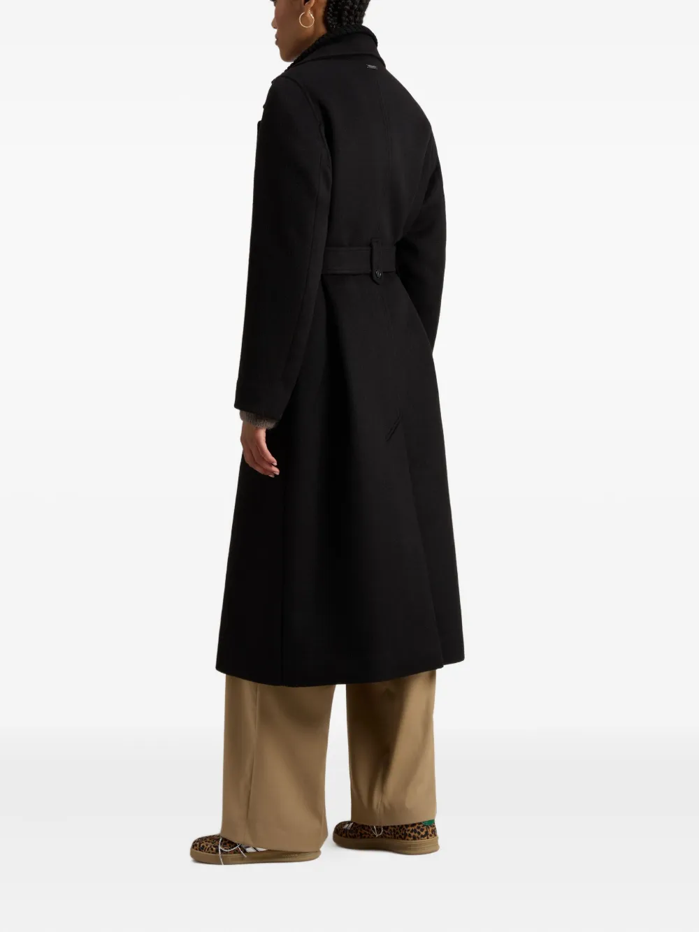 Woolrich Wool-blend Coat In Black