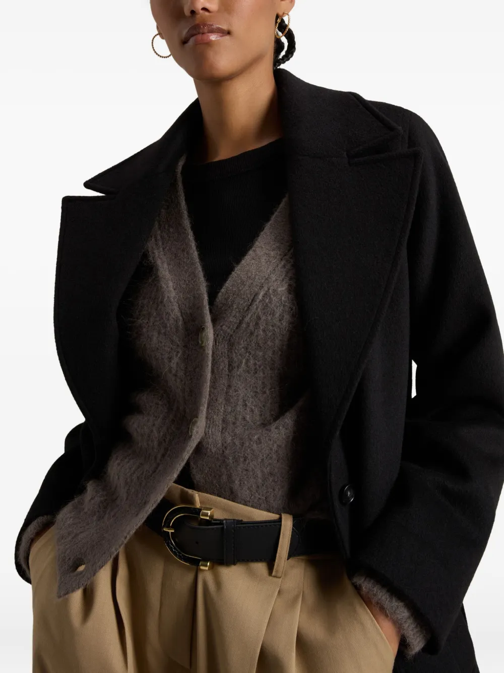 Woolrich Wool-blend Coat In Black
