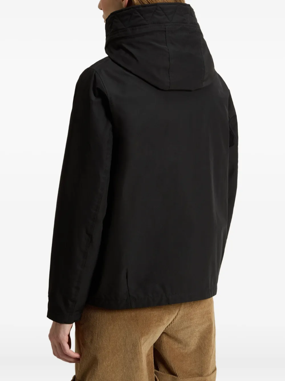 Woolrich Quilted Hooded Jacket In Black