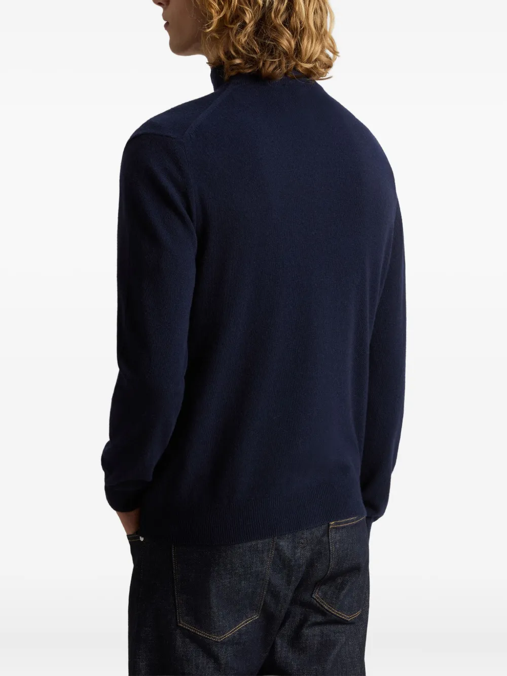 Woolrich Wool Zip-up Cardigan In Blue