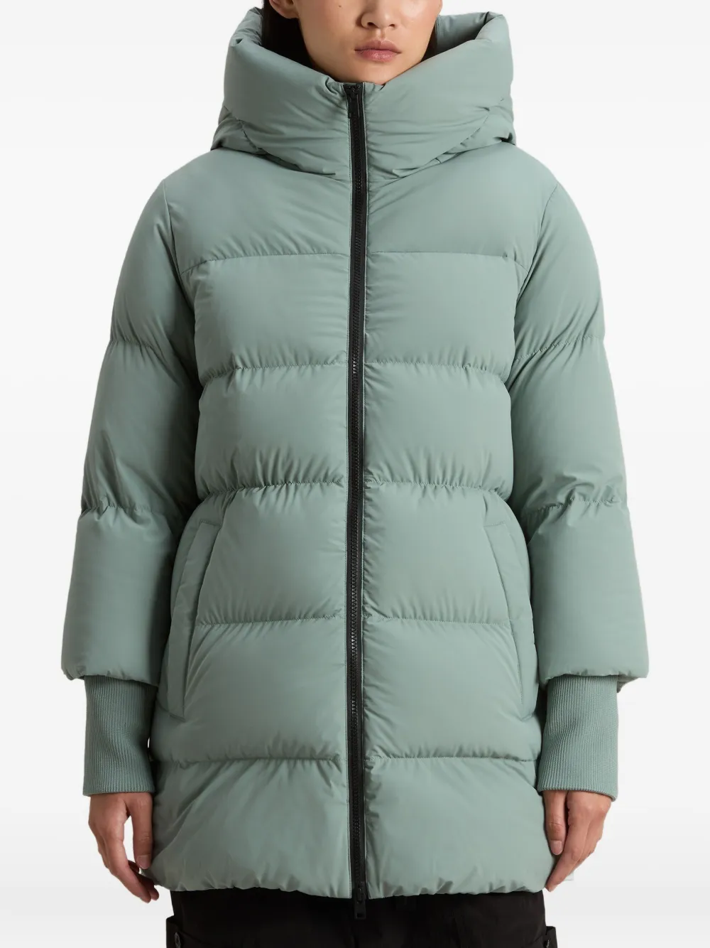 Woolrich Padded Quilted Jacket In Green