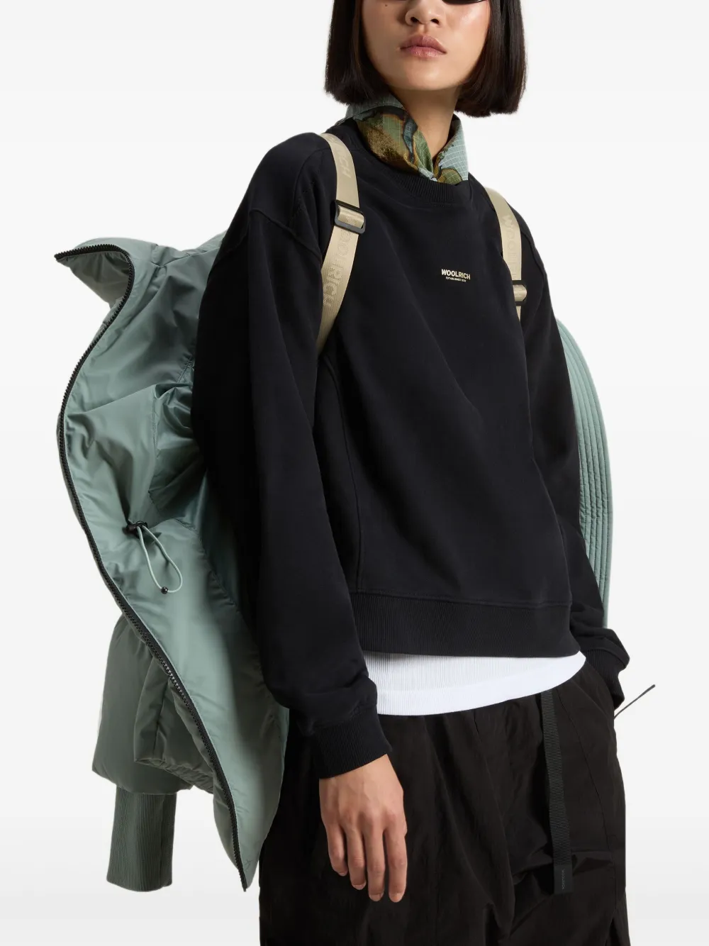 Woolrich Padded Quilted Jacket In Green