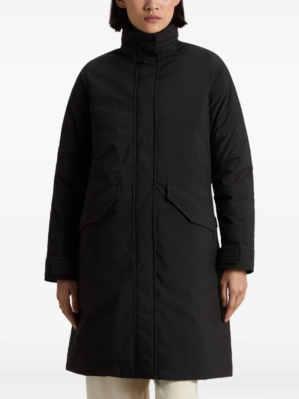 Woolrich Gewatteerde jas met capuchon Zwart