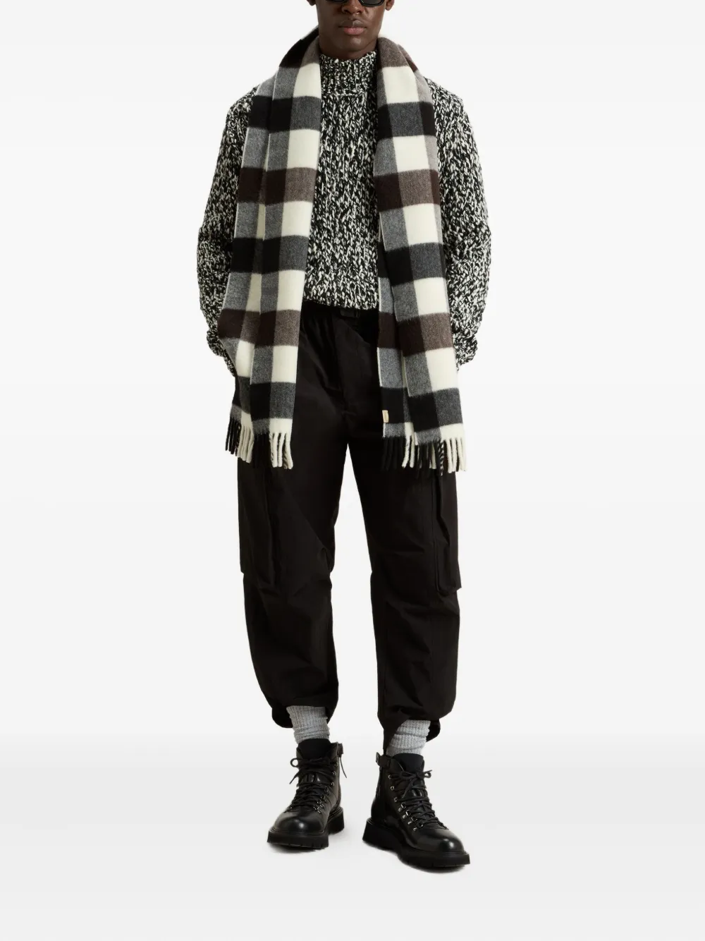 Woolrich Wollen trui met hoge hals - Zwart