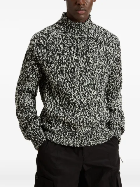Woolrich suéter moteado de lana con cuello alto