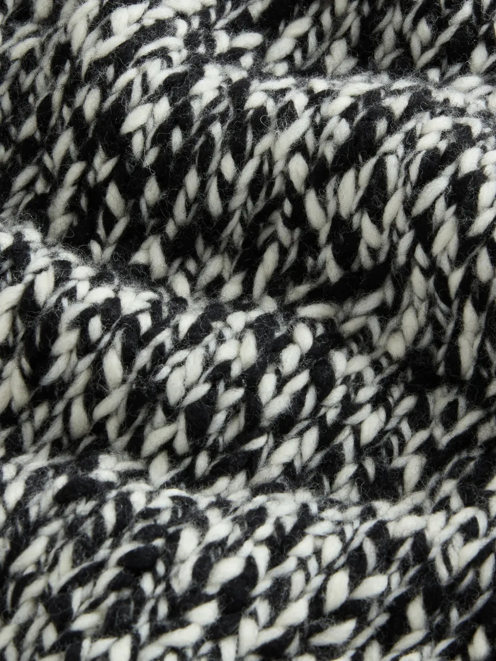 Woolrich High-neck Speckled Wool Sweater In Black
