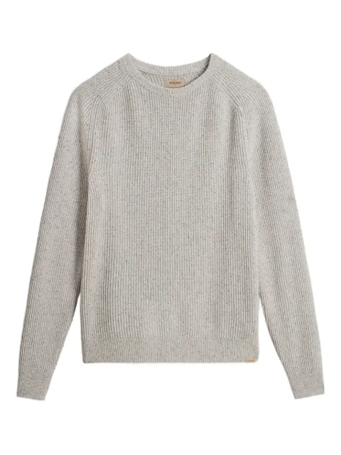 Woolrich suéter tejido de canalé con cuello redondo