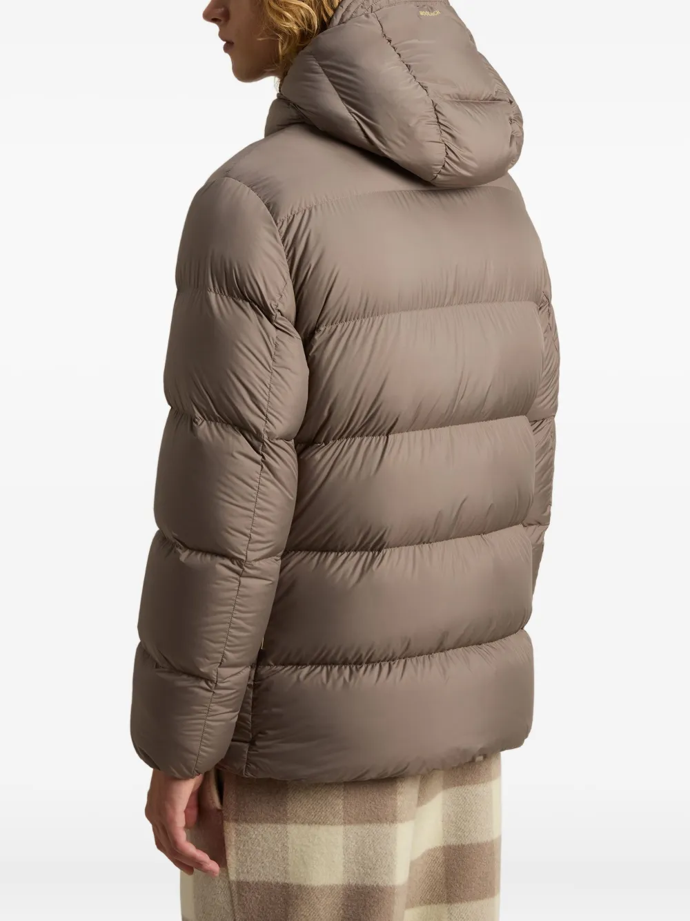 Woolrich Cloud Davis Hooded Puffer Jacket In Brown