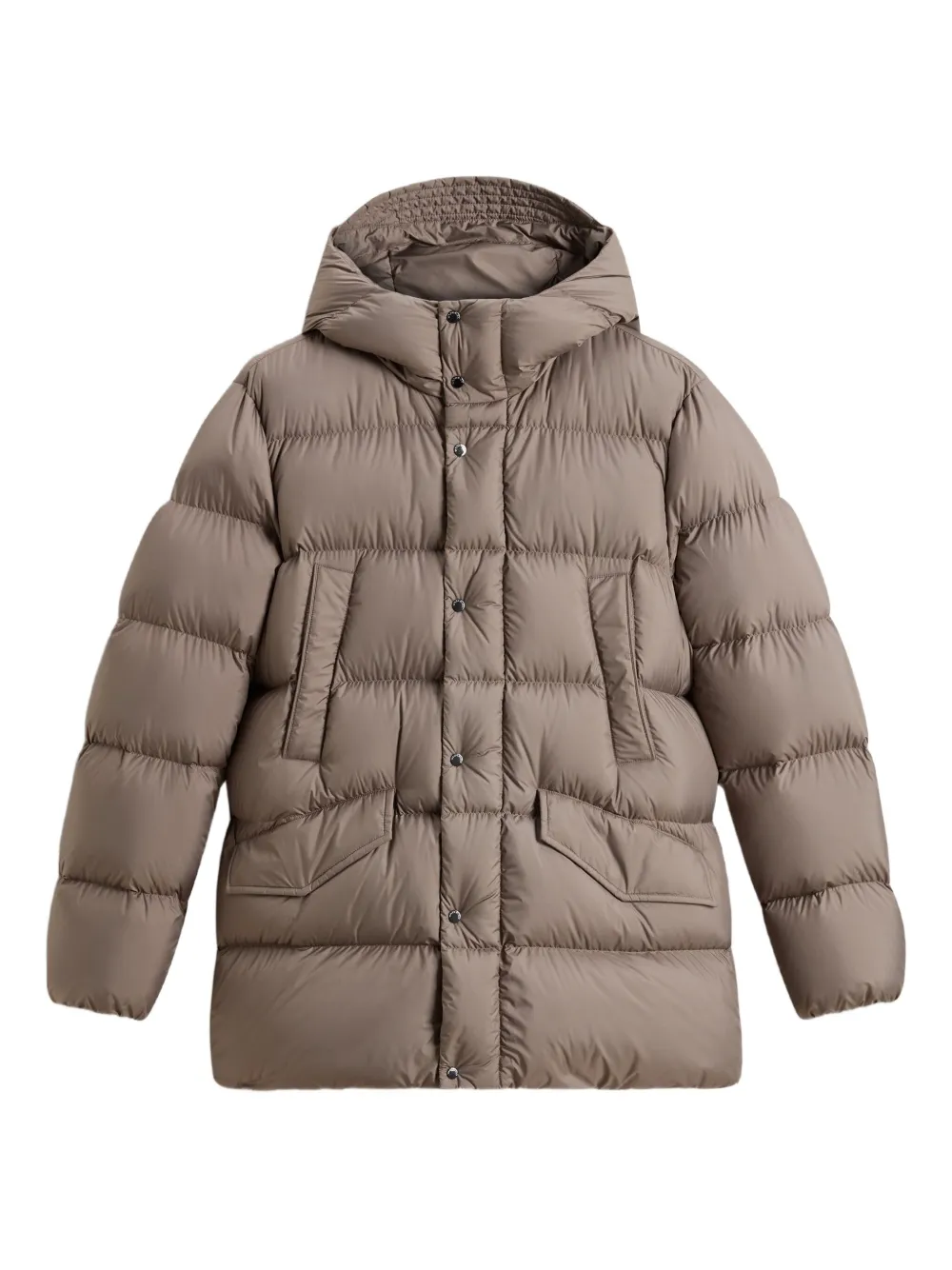 Woolrich Cloud Davis hooded puffer jacket | Brown | Image 1