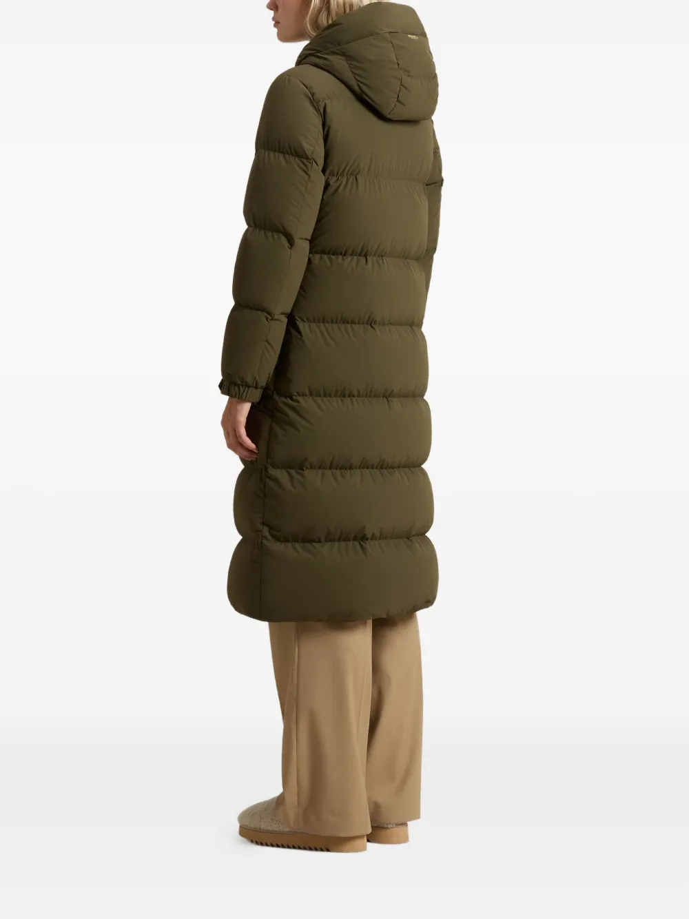 Woolrich Gewatteerde jas met capuchon met ritssluiting Groen