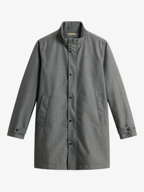 Woolrich Mantel mit Fischgrätenmuster