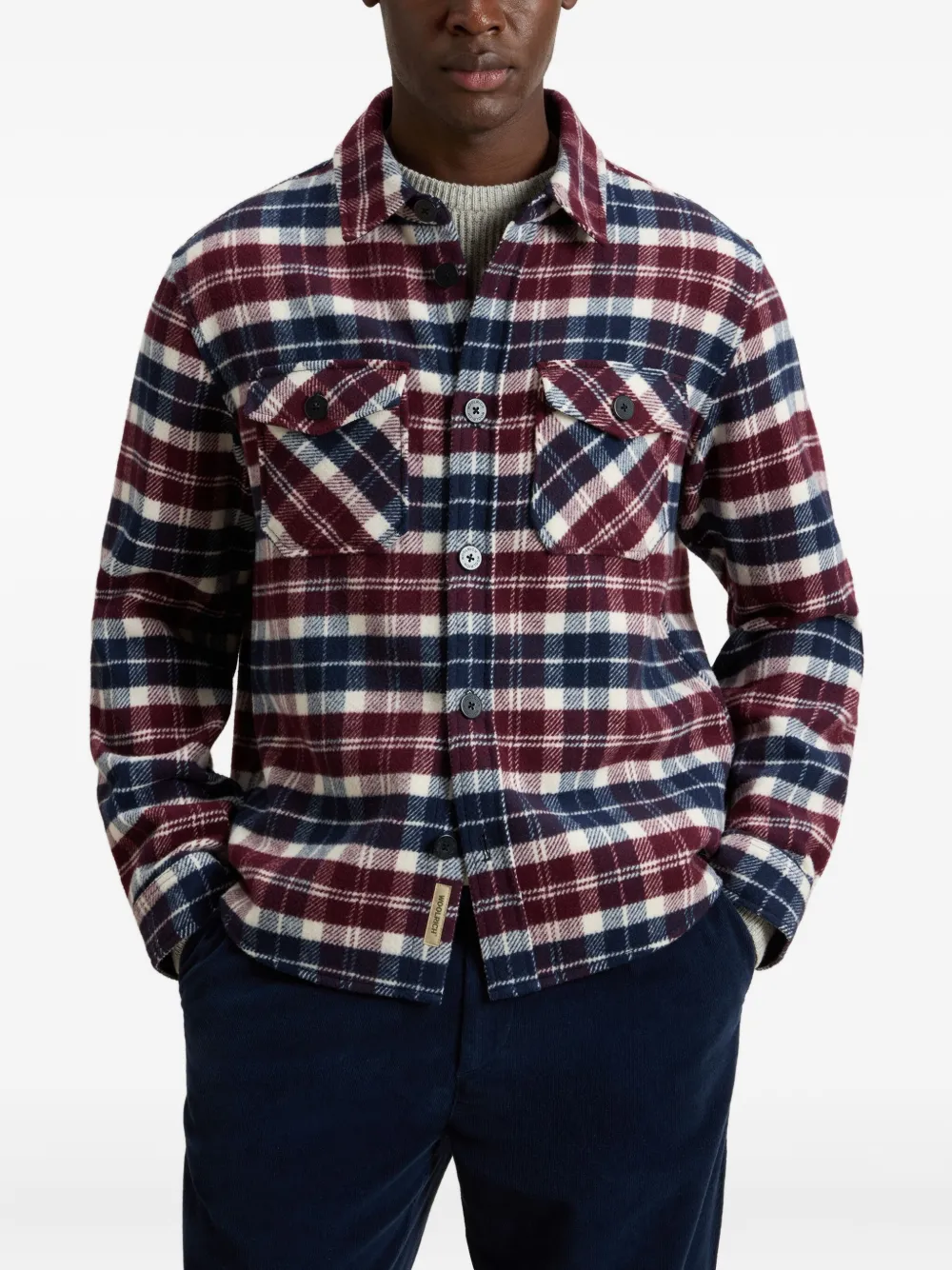 Woolrich Ranger geruit shirtjack met zak Blauw