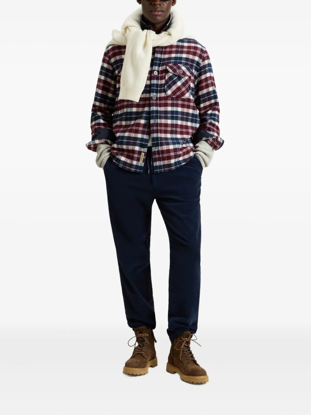 Woolrich Ranger geruit shirtjack met zak Blauw