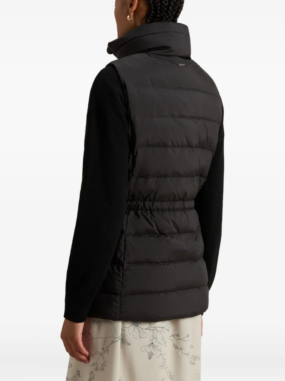 Woolrich Shirley Quilted High-neck Gilet In Black