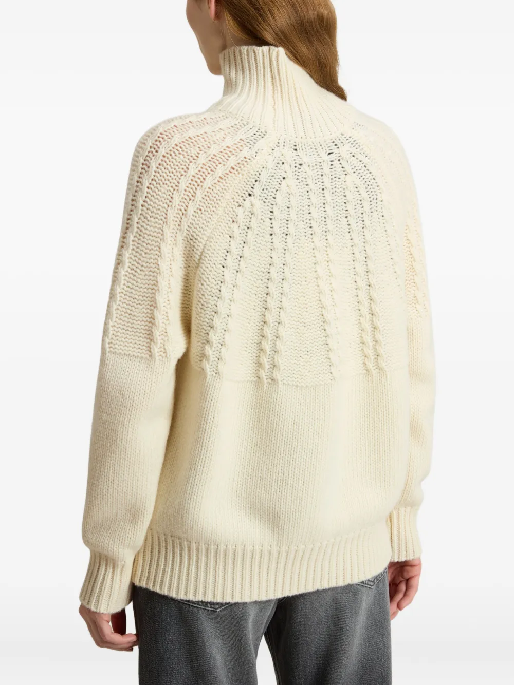 Woolrich cable-knit turtleneck sweater Wit