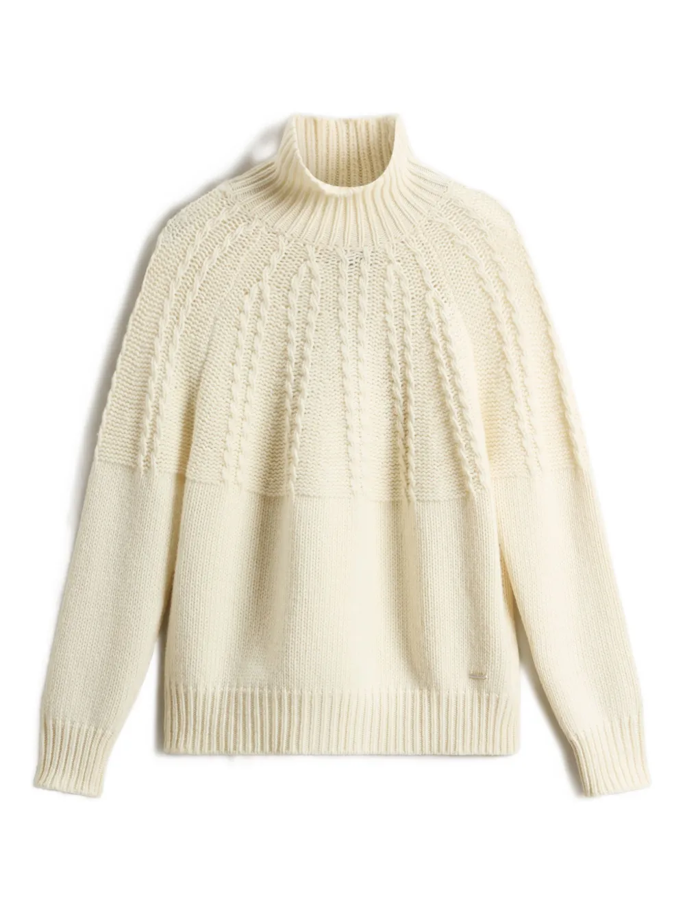 Woolrich cable-knit turtleneck sweater Wit