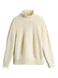 Woolrich cable-knit turtleneck sweater - White