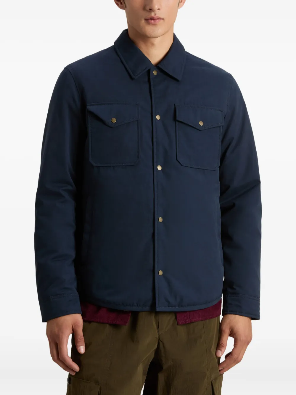Woolrich Alaskan shirtjack met klepzak Blauw